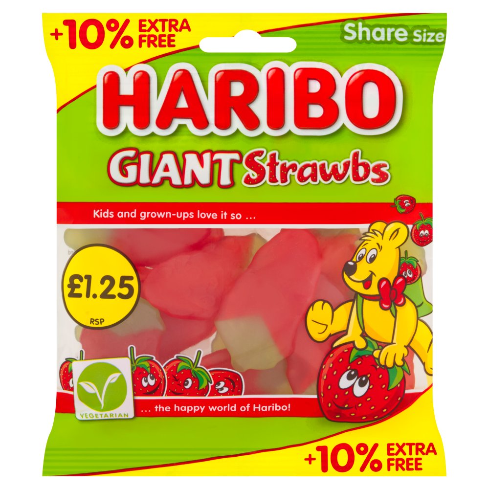 Haribo Giant Strawbs 160g